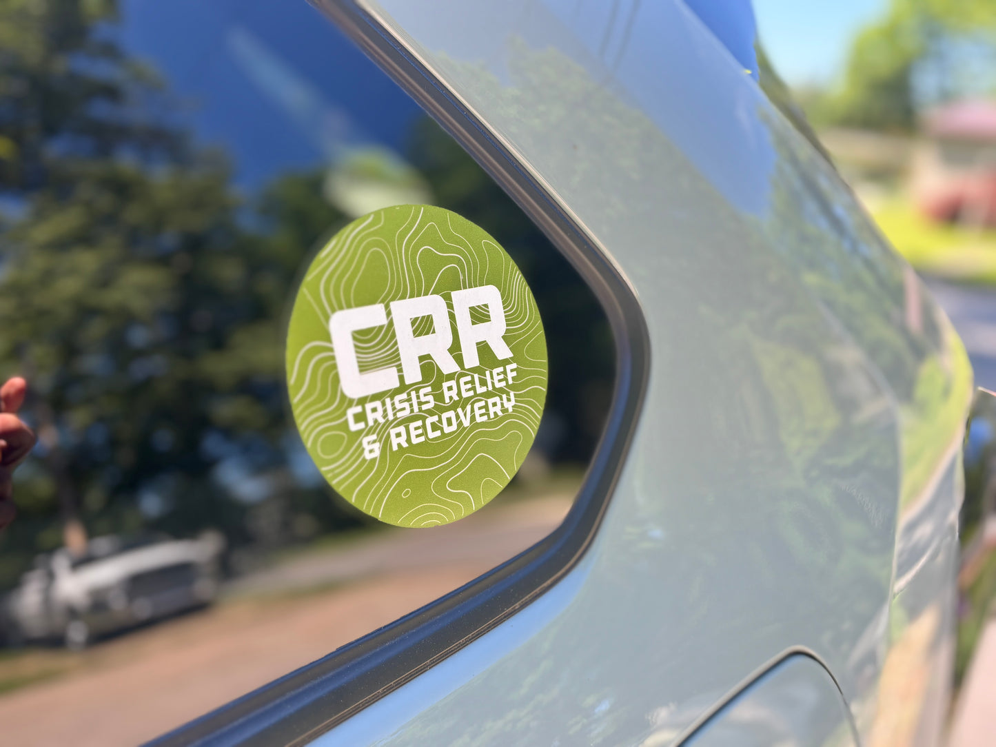 5" Round Geo Window Cling